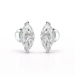 1 CT Marquise Stud Lab Diamond Earrings