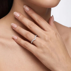 0.57 CT Round Half Eternity Diamond Ring