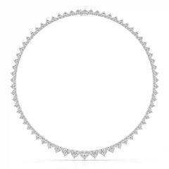 42.12 CT Lab Diamond Heart Cut Necklace