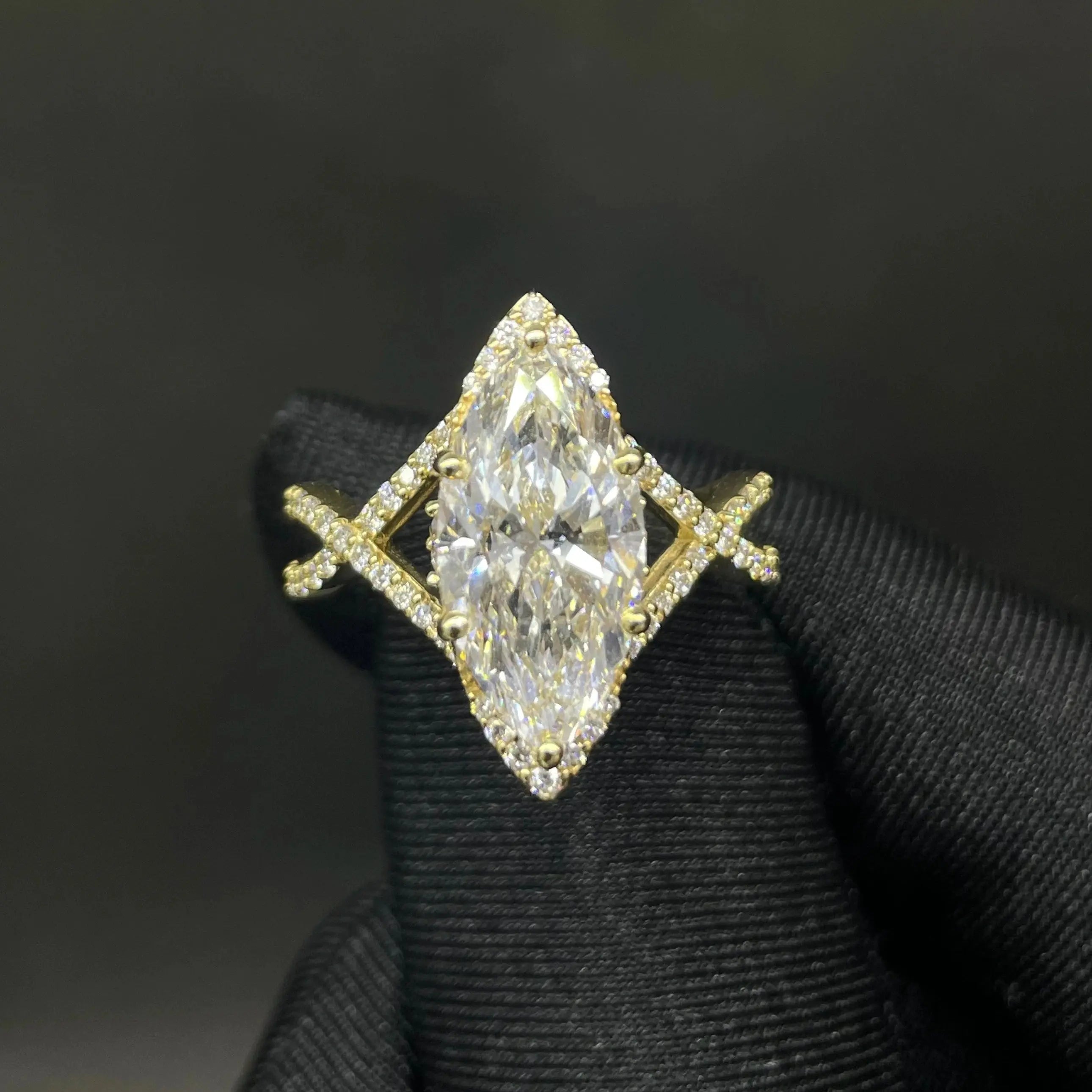 3.48 CT Marquise Cut Lab Diamond Ring (Ready for Delivery) Jama Jewels