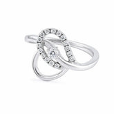 0.20 CT Round Infinity Loop Twist Diamond Ring