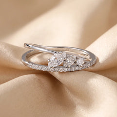 0.40 CT Marquise Bypass Diamond Ring