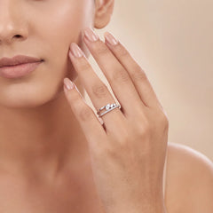0.40 CT Marquise Bypass Diamond Ring