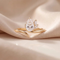 1.15 CT Pear & Marquise Cluster Diamond Ring Jama Jewels