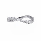 0.85 CT Round Diamond Wave Band