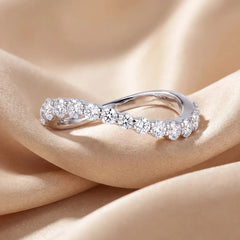 0.85 CT Round Wave Full Eternity Diamond Ring Jama Jewels