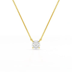 1 Carat Round Solitaire Lab Grown Diamond Pendant