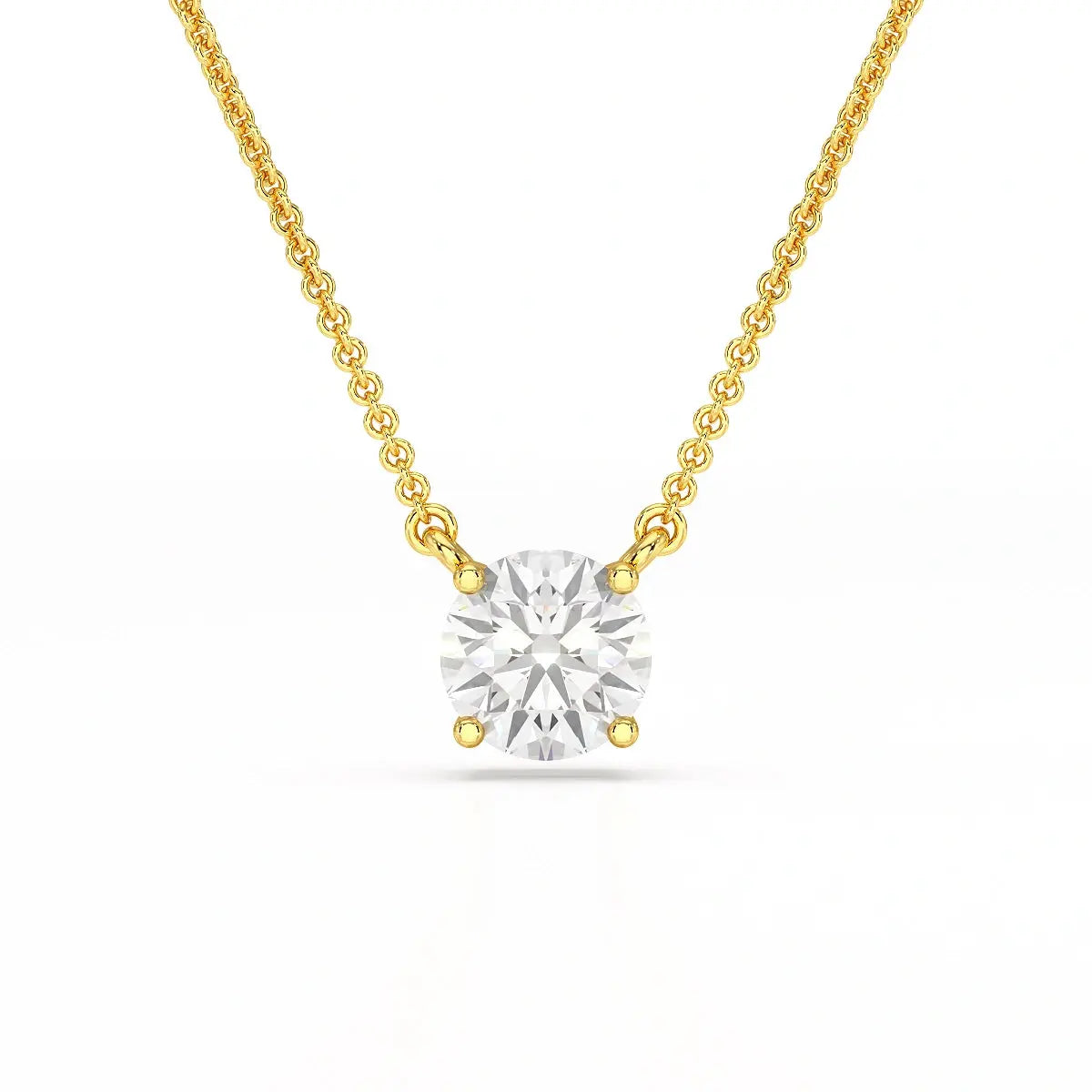 1 Carat Round Solitaire Lab Grown Diamond Pendant