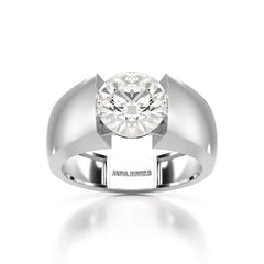 3 CT Round Cut Lab Diamond Men's Ring