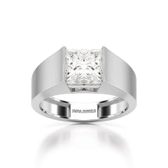 3 CT Princess Cut Lab Diamond Men's Ring