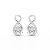 2.2 CT Lab Diamond Round Cut Earrings Jama Jewels