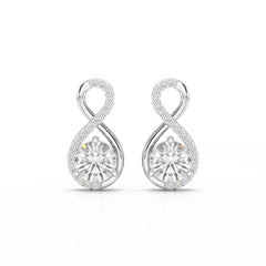 2.2 CT Lab Diamond Round Cut Earrings