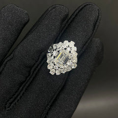 5.6 CT Emerald Cut Lab Diamond Ring (Ready for Delivery)