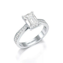2.35 CT Emerald Cut Lab Diamond Ring
