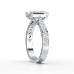 2.35 CT Emerald Cut Lab Diamond Ring Jama Jewels