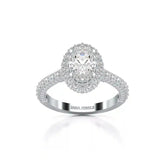 2.25 CT Oval Cut Halo Diamond Ring Jama Jewels