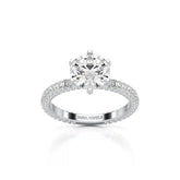 3.15 CT Round Cut Lab Diamond Ring Jama Jewels