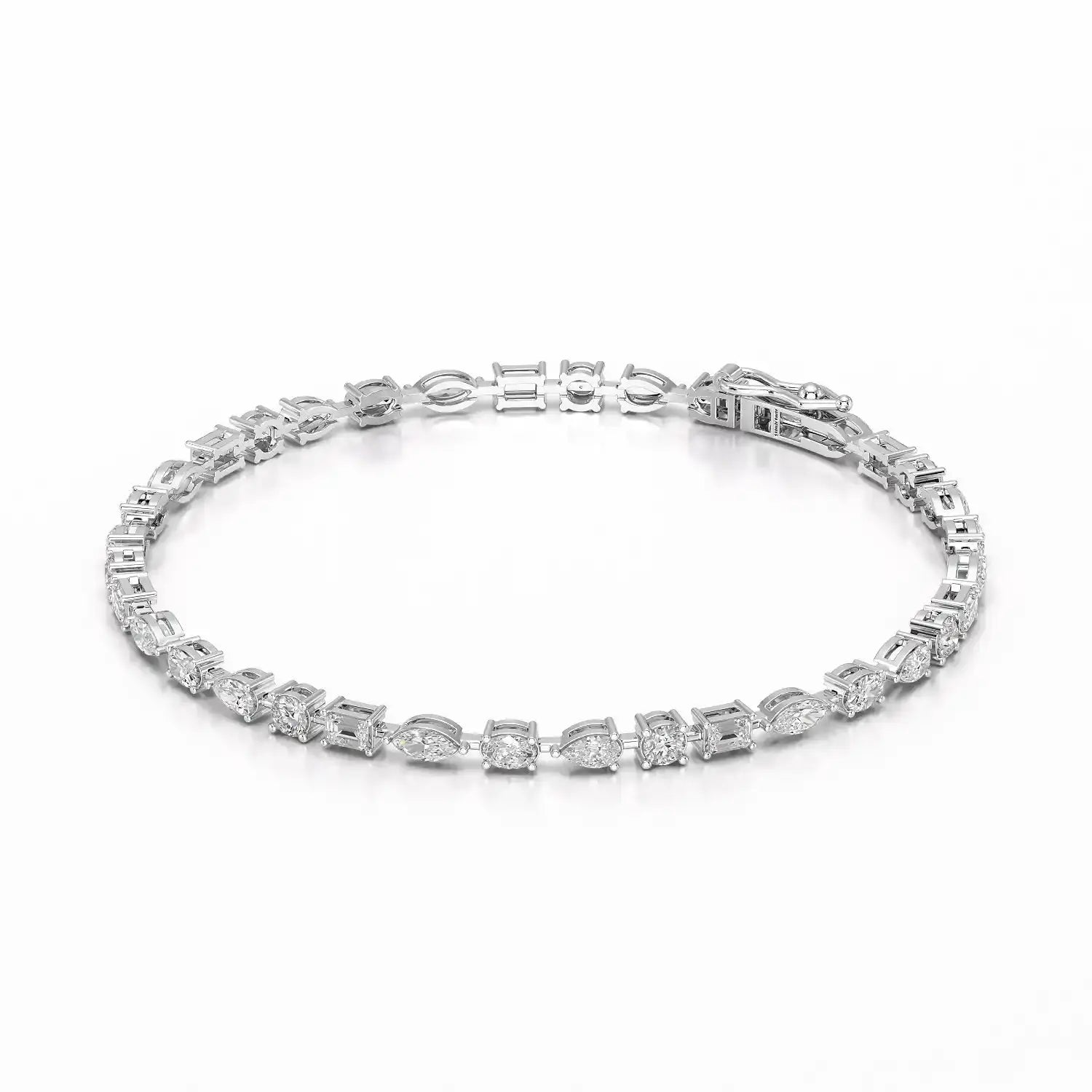 6.38 CT Multi Shape Lab Grown Diamond Bracelet Jama Jewels