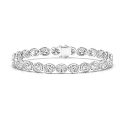 11.50 CT Oval Cut Diamond Bezel Tennis Bracelet Jama Jewels