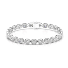 11.50 CT Oval Cut Diamond Bezel Tennis Bracelet Jama Jewels