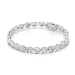 11.50 CT Oval Cut Diamond Bezel Tennis Bracelet Jama Jewels