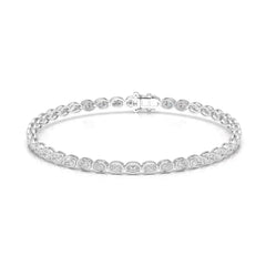 3.80 CT Oval Cut Diamond Bezel Tennis Bracelet Jama Jewels