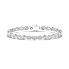 7.25 CT Oval Cut Diamond Bezel Tennis Bracelet Jama Jewels