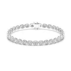 7.25 CT Oval Cut Diamond Bezel Tennis Bracelet Jama Jewels