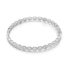 7.25 CT Oval Cut Diamond Bezel Tennis Bracelet Jama Jewels