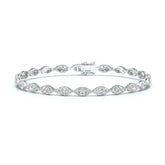 7.35 CT Marquise Cut Diamond Tennis Bracelet Jama Jewels