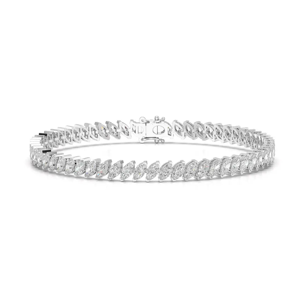 6.80 CT Marquise Cut Diamond Bezel Tennis Bracelet Jama Jewels