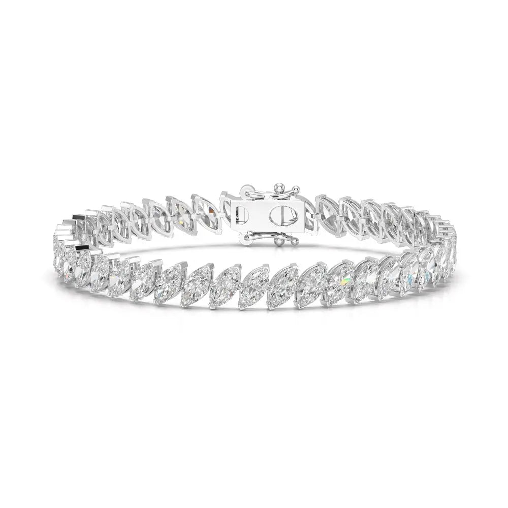12.60 CT Marquise Cut Diamond Bezel Tennis Bracelet Jama Jewels