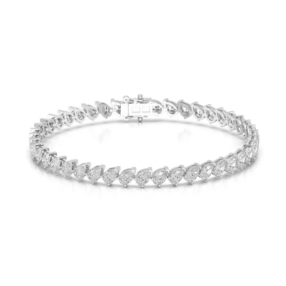 7.30 CT Pear Cut Diamond Tennis Bracelet Jama Jewels