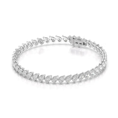7.30 CT Pear Cut Diamond Tennis Bracelet Jama Jewels