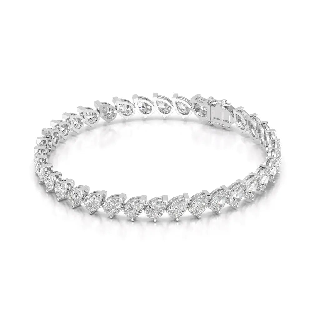 11.55 CT Pear Cut Diamond Tennis Bracelet Jama Jewels