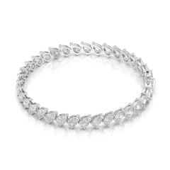 11.55 CT Pear Cut Diamond Tennis Bracelet Jama Jewels