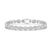 10.40 CT Oval Cut Diamond Bezel Tennis Bracelet Jama Jewels