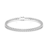 5.30 CT Pear Cut Diamond Bezel Tennis Bracelet White Gold