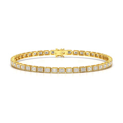 5 CT Emerald Cut Diamond Bezel Tennis Bracelet Jama Jewels