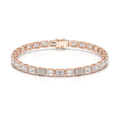 9.90 CT Emerald Cut Diamond Bezel Tennis Bracelet Jama Jewels