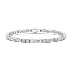 4.50 CT Emerald Cut Diamond Bezel Tennis Bracelet Jama Jewels