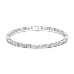 4.50 CT Bezel Emerald Cut Diamond Tennis Bracelet Jama Jewels