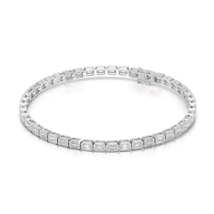 4.50 CT Emerald Cut Diamond Bezel Tennis Bracelet Jama Jewels