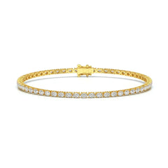 5.16 CT Oval Cut Diamond Tennis Bracelet Yellow Gold