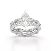 2.2 CT Pear Shape Lab Diamond Ring Jama Jewels