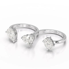 Two Finger Fancy Shape Lab Diamond Ring Jama Jewels