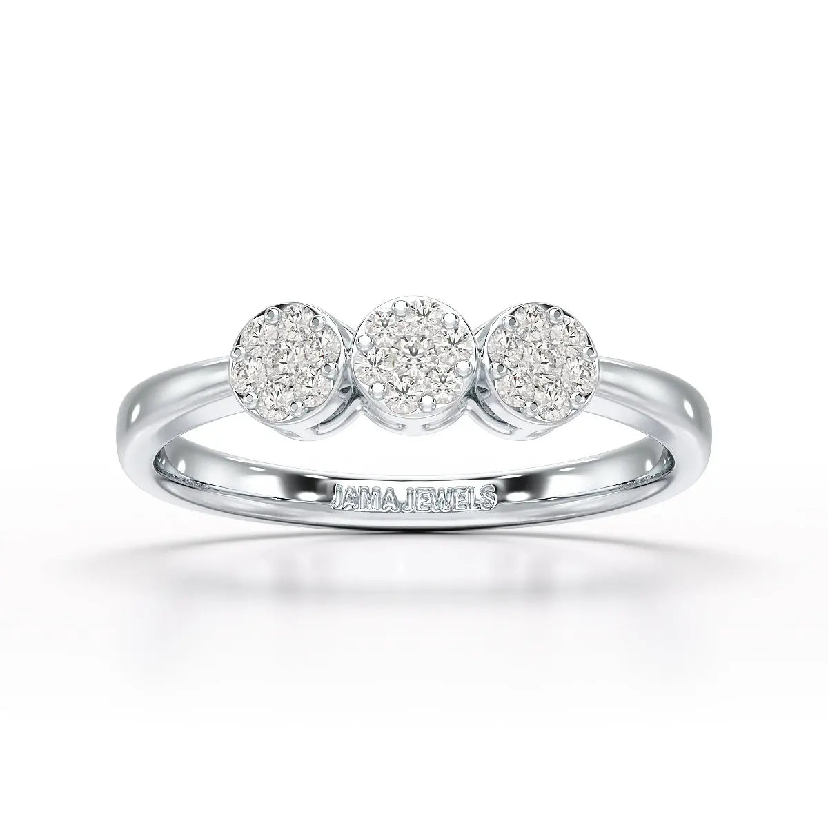 0.21 CT Round Shape Lab Diamonds Engagement Ring - Jama Jewels