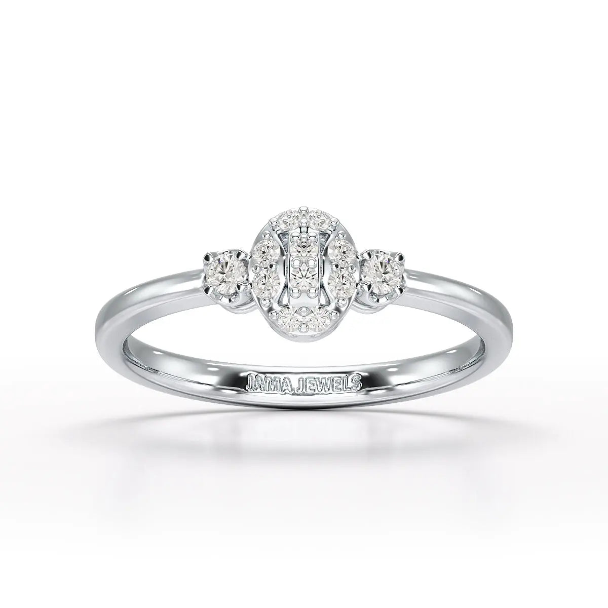0.13 CT Round White Lab Grown Diamond Ring - Jama Jewels