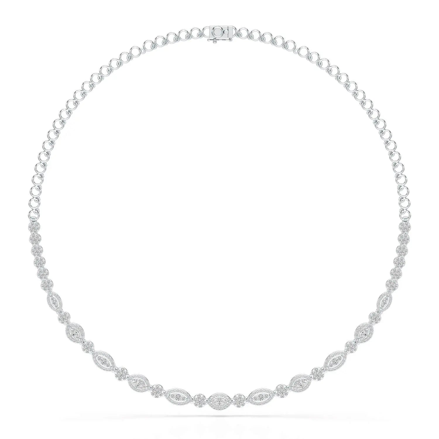 4.53 CT Marquise Cut Lab Diamond Necklace