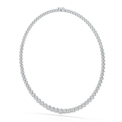 7.6 Carat Lab Diamond Round Riviere Necklace